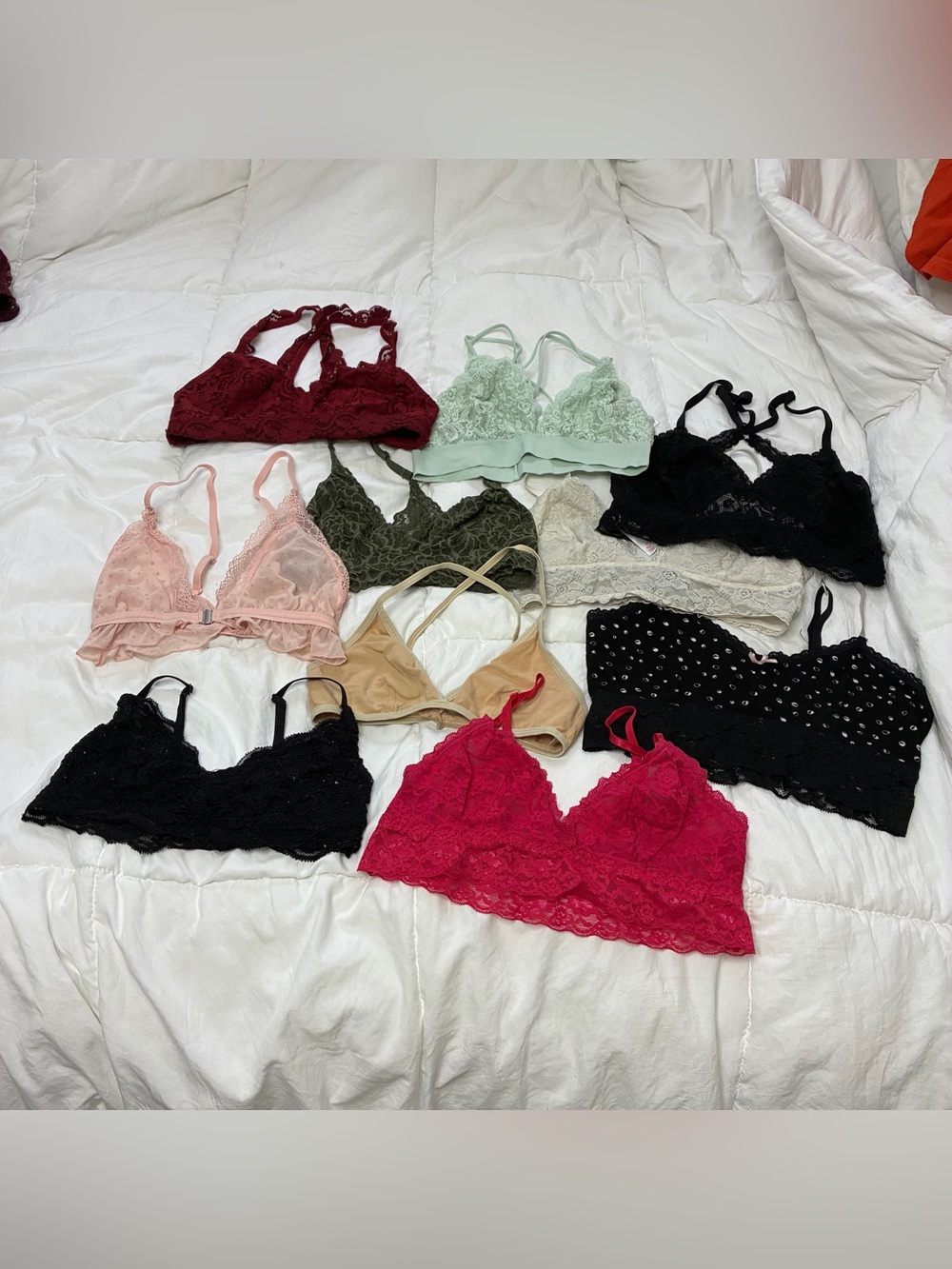 10 size small bralettes bundle